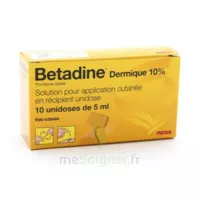 Betadine Dermique 10 % S Appl Cut En Récipient Unidose 10unid/5ml à SAINT-MARCEL